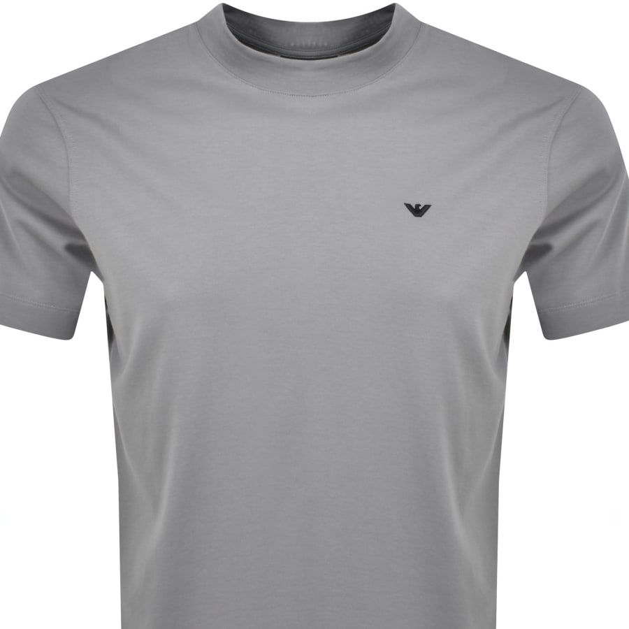 Emporio Armani Logo T Shirt Grey Mainline Menswear Denmark